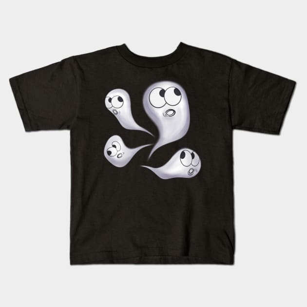 Ghosts & Ghouls Kids T-Shirt by foxnwombatco 